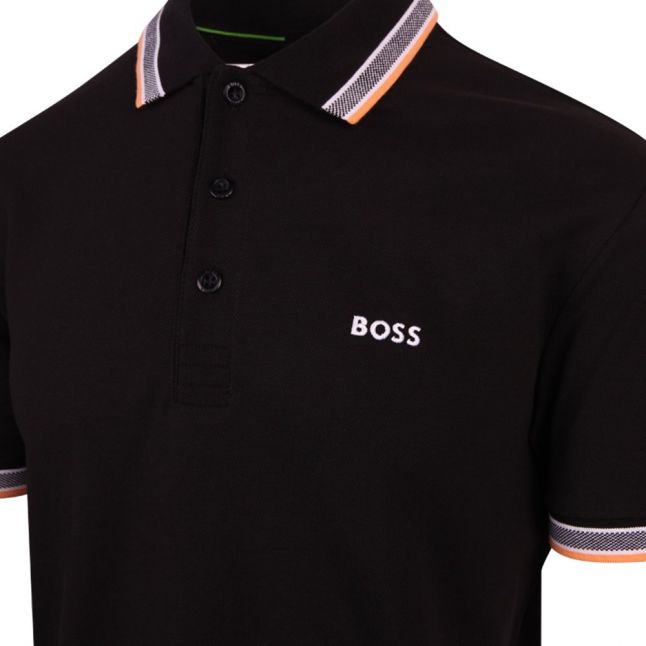 Mens Black Paddy S/s Polo Shirt