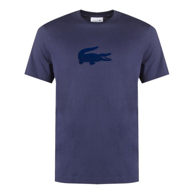 Mens Navy Embossed Logo S/s T Shirt