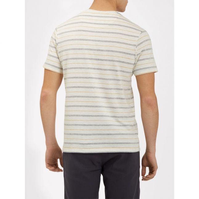 Mens Oatmeal Marl Pick Stitch S/s Tee Shirt