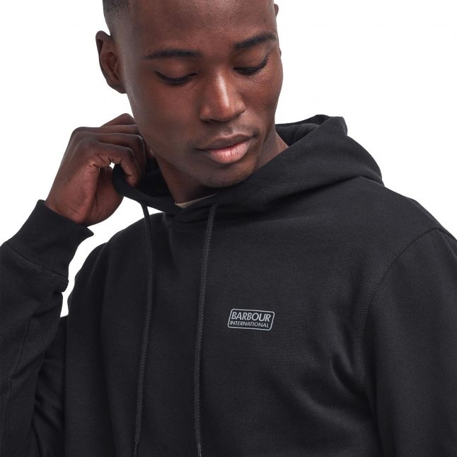 Mens Black/Pewter Small Logo Hoodie