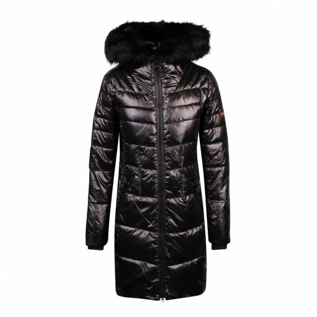 Womens Black Premium Hayes Quilted Coat