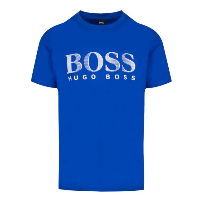 Mens Blue Big Logo Beach Regular Fit S/s T Shirt