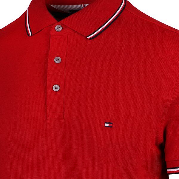 Mens Arizona Red 1985 RWB Tipped Slim S/s Polo Shirt