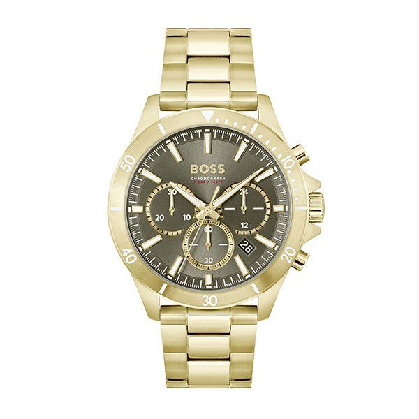 Mens Gold/Khaki Troper Watch