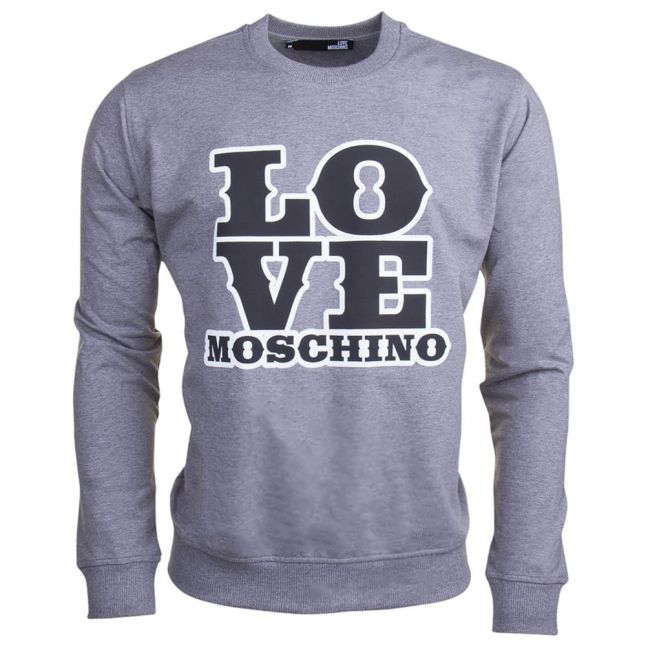 Mens Grey Love Crew Sweat