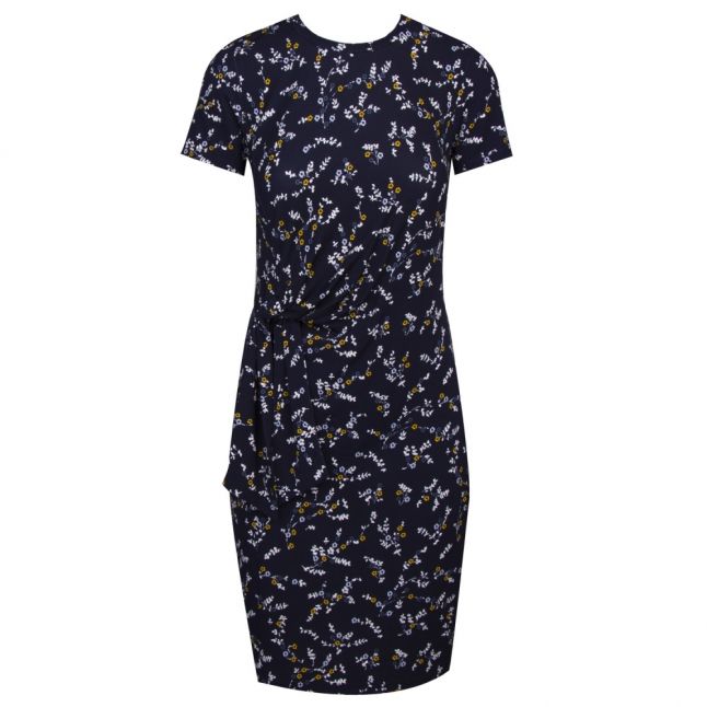 Womens True Navy Meadow Tie Waist Dress