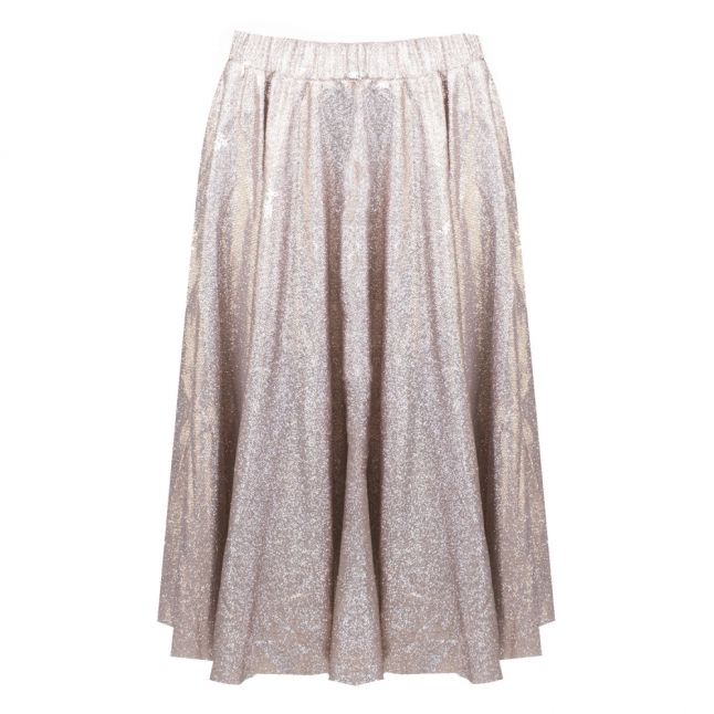 Womens Camel Gold Vilena Sparkle Midi Skirt