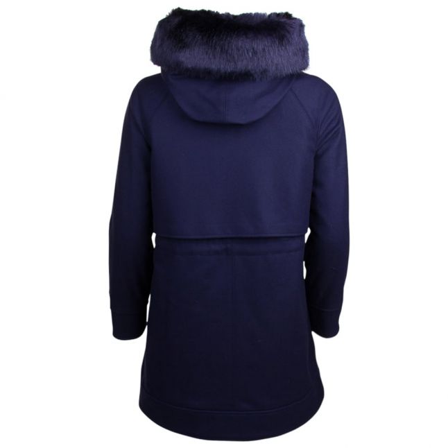 Womens Navy Kalissa Fur Hooded Parka