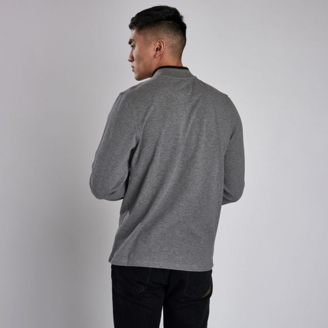 Mens Anthracite Marl Bleaser Half Zip Sweat Top