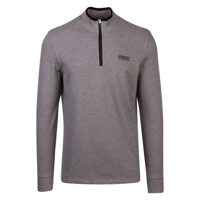 Mens Anthracite Marl Bleaser Half Zip Sweat Top