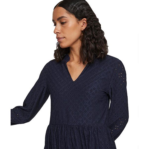 Womens Navy Blazer Vikawa Lace Tiered Dress