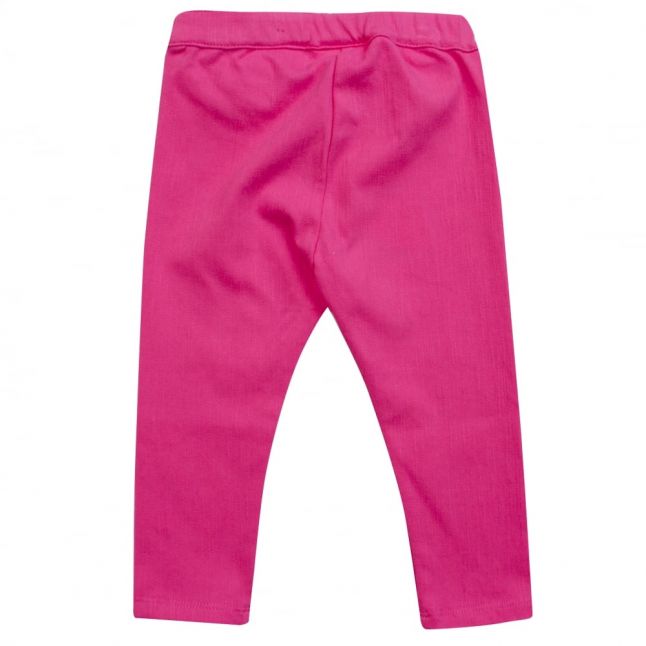 Girls Fuchsia Twill Pants