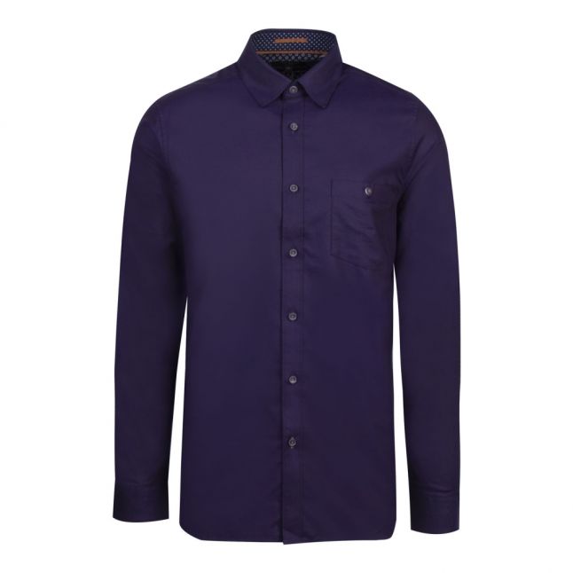 Mens Navy Yesway Oxford L/s Shirt