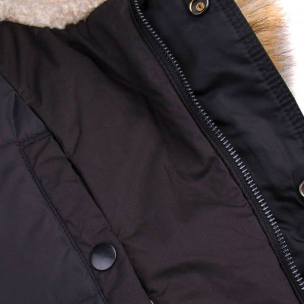 Mens Black W-Folk Parka