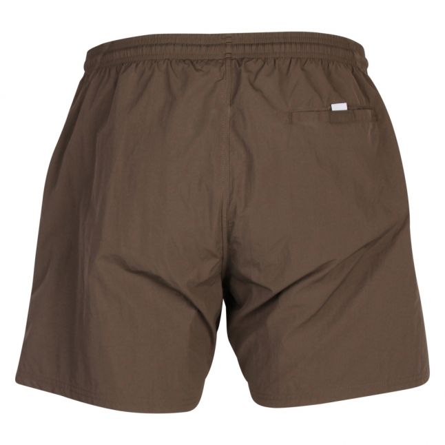 Mens Khaki Octopus Side Logo Swim Shorts