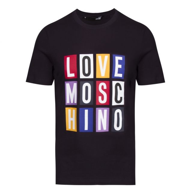 Mens Dark Blue Colour Letters Slim Fit S/s T Shirt