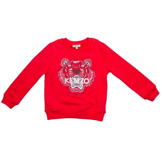 Girls Red Tiger 4 Sweat Top