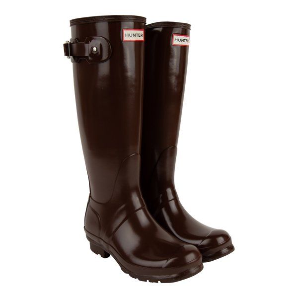 Womens Brown Black Original Tall Gloss