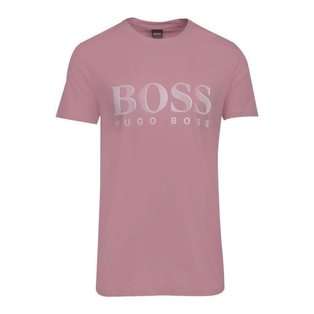 Mens Dusky Pink Beach Big Logo Regular Fit S/s T Shirt