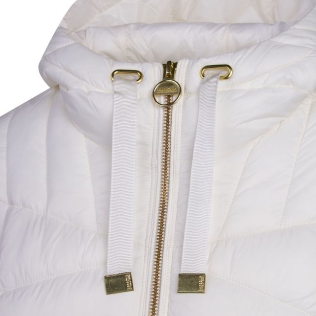 Womens White Spitfire Hooded Zip Through Sweat Jacket