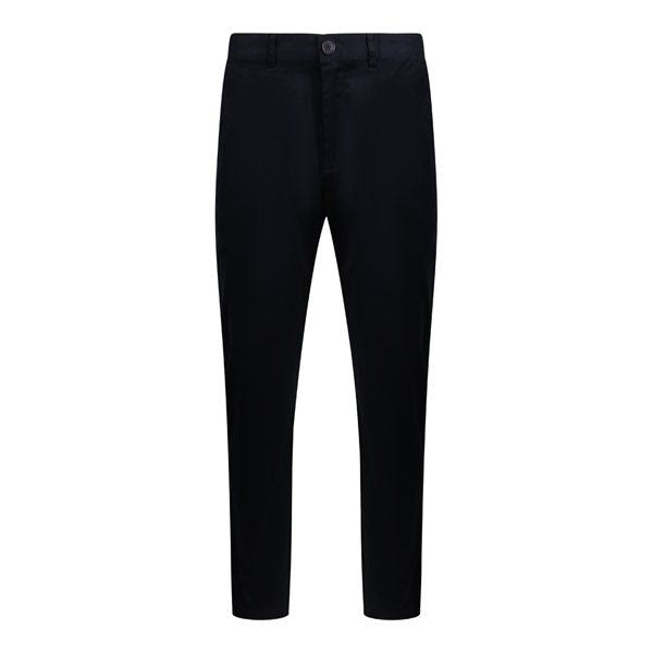 Mens Navy Stretch Cotton Trousers