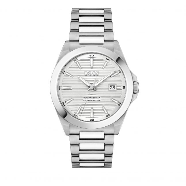 Mens Silver/White Strike Bracelet Watch