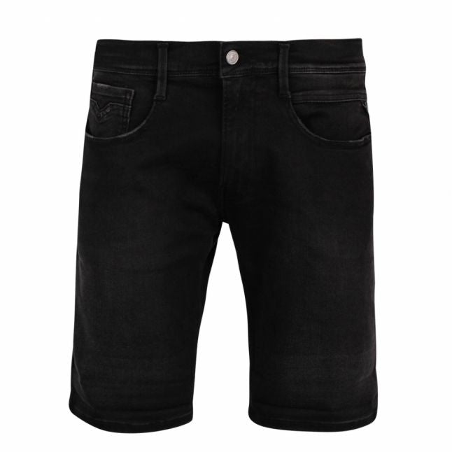 Mens Black Hyperflex Denim Shorts