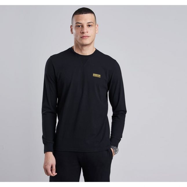 Mens Black Logo L/s T Shirt