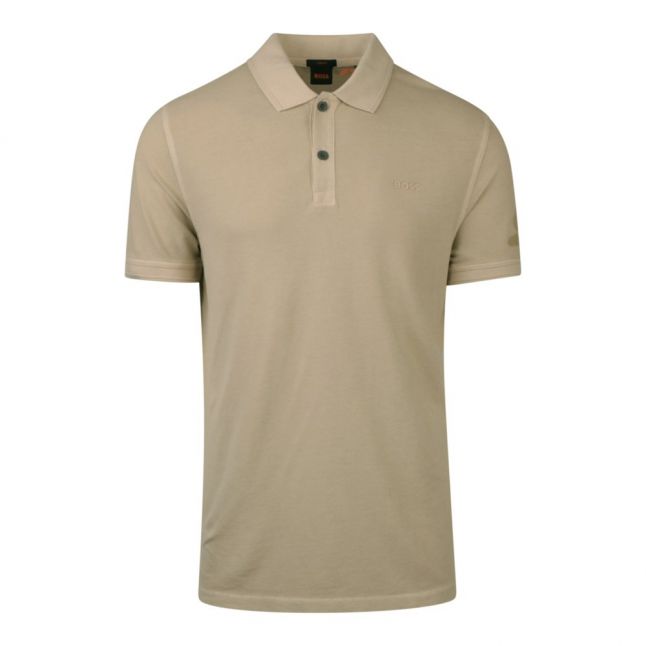 Mens Light Beige Prime S/s Polo Shirt