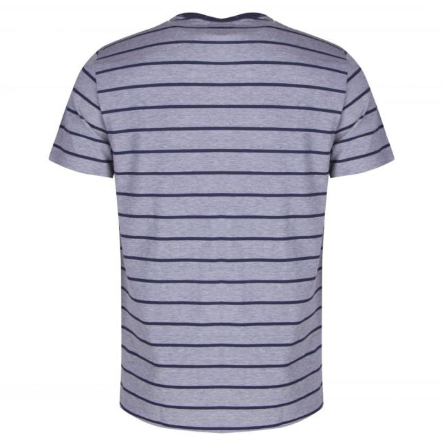 Mens Dark Carbon Oxford Stripe S/s T Shirt