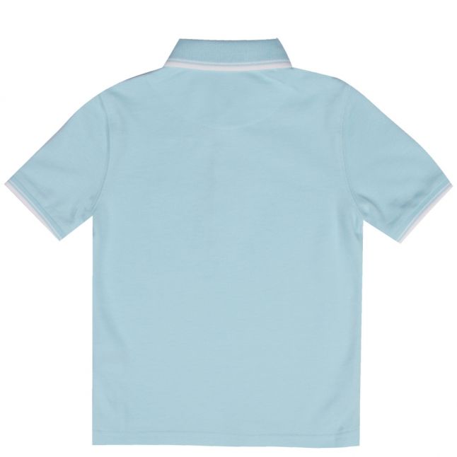 Boys Turquoise Tipped Branded S/s Polo Shirt