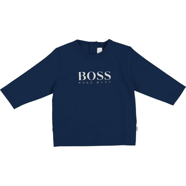 Baby Blue Chest Logo L/s T Shirt