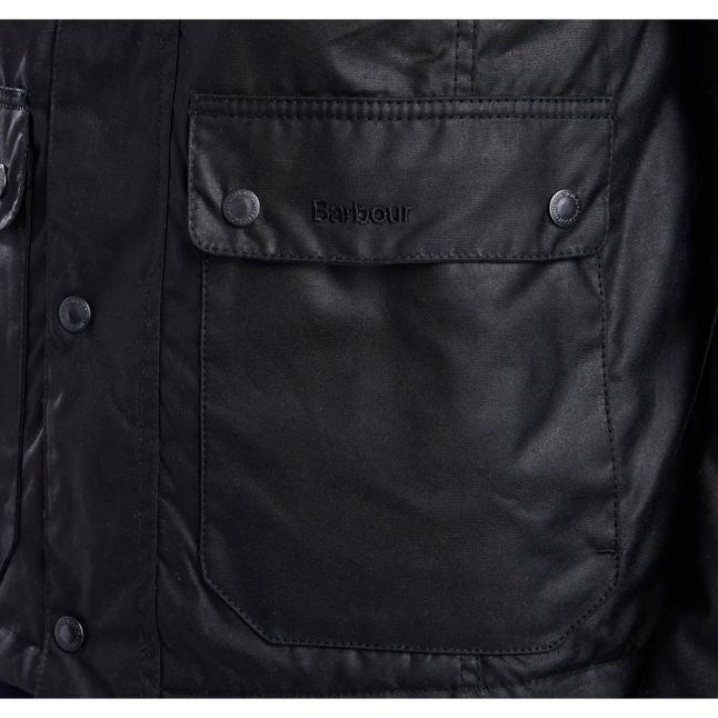 Mens Black Inlet Waxed Jacket