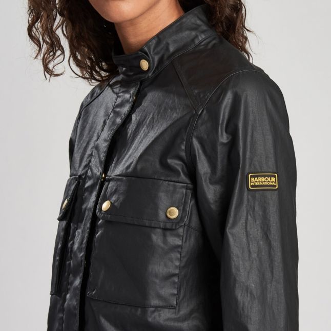 Womens Black Trackrace Casual Jacket