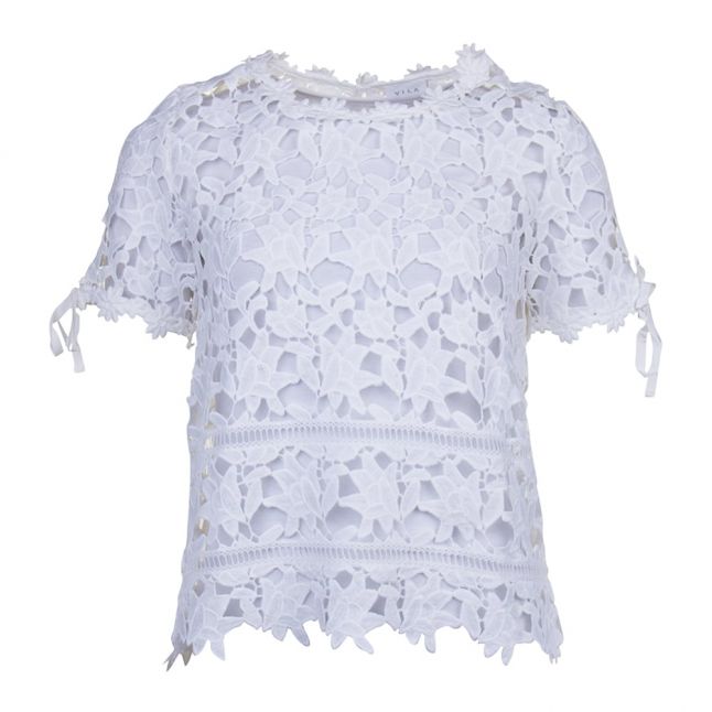 Womens Cloud Dancer Viclarna S/s Lace Top