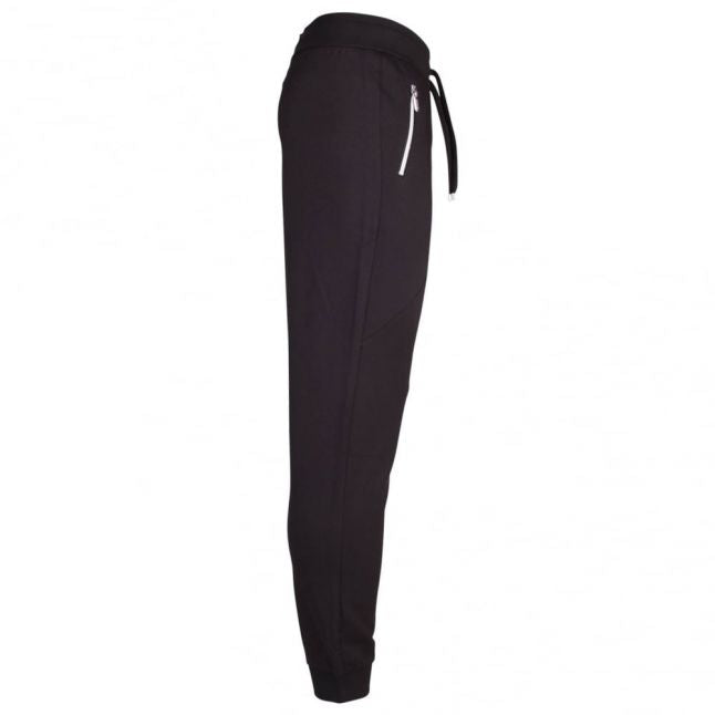 Mens Black Branded Leg Sweat Pants