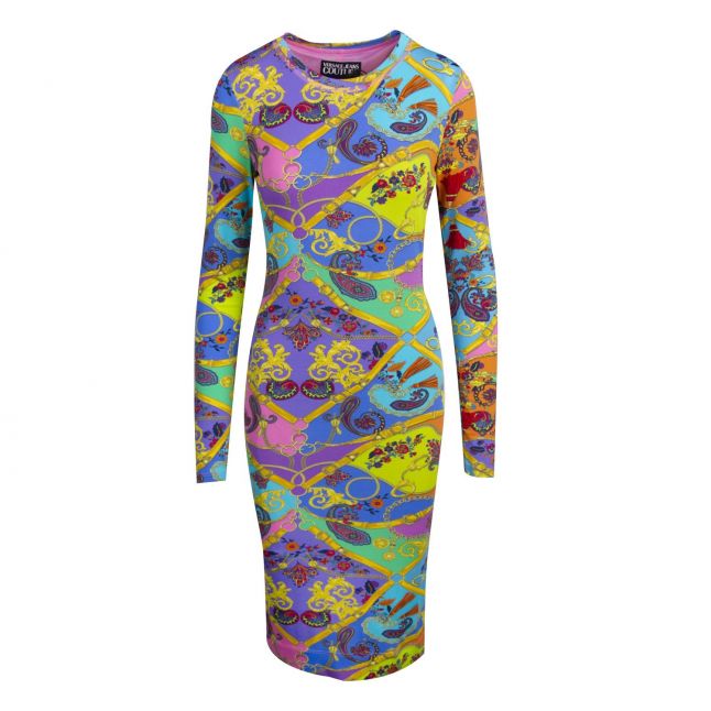 Womens Multicoloured Paisley Belt Print Midi Dress