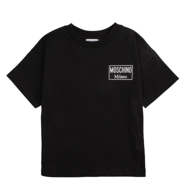 Boys Black Logo Badge S/s T Shirt