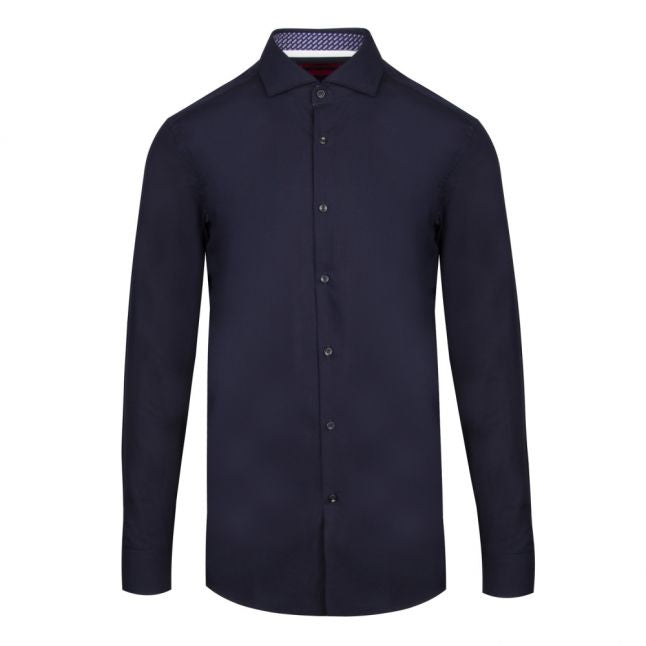 Mens Navy/Trim Kery Slim Fit L/s Shirt