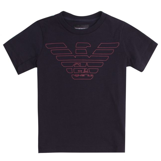 Boys Black Branded Eagle S/s T Shirt