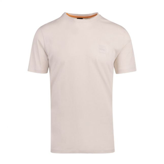 Mens BOSS Open White Tales Relaxed Fit S/s T Shirt