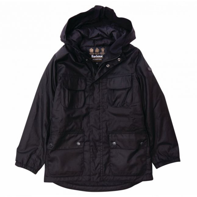 Boys Black Delta Waxed Jacket