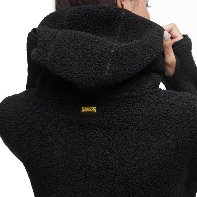 Womens Black Boston Fleece Hoodie