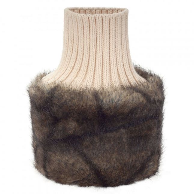 Womens Elk Carton Faux Fur Arm Cuffs