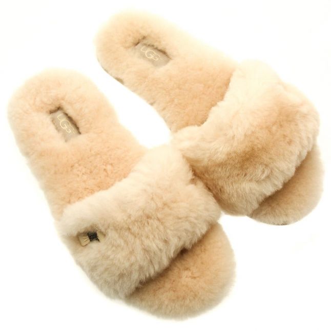 Australia Womens Natural Fluff Slide Slippers