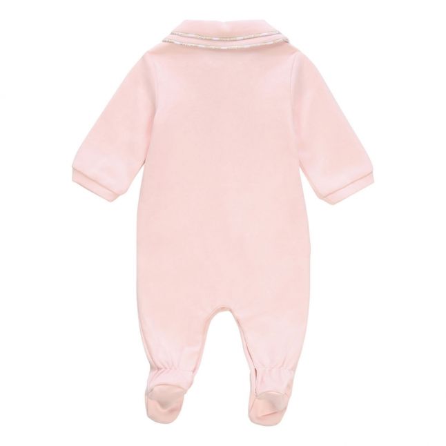 Baby Pink Logo Trim Babygrow