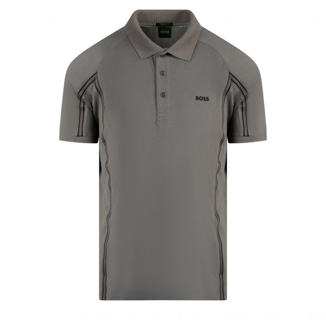 Mens Grey Paddy Tape Reg S/s Polo