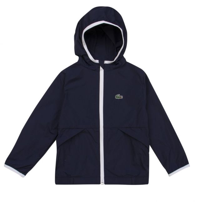 Mens Navy Branded Hooded Jacket