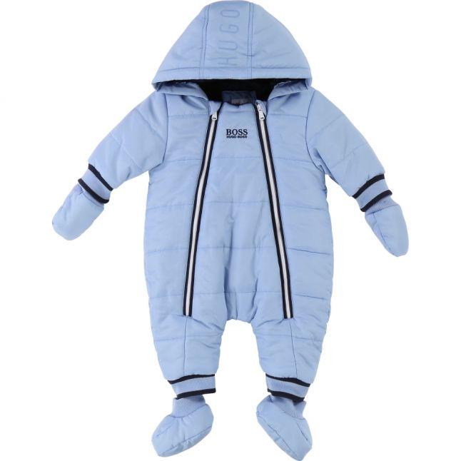 Baby Chambray Blue Padded Snowsuit