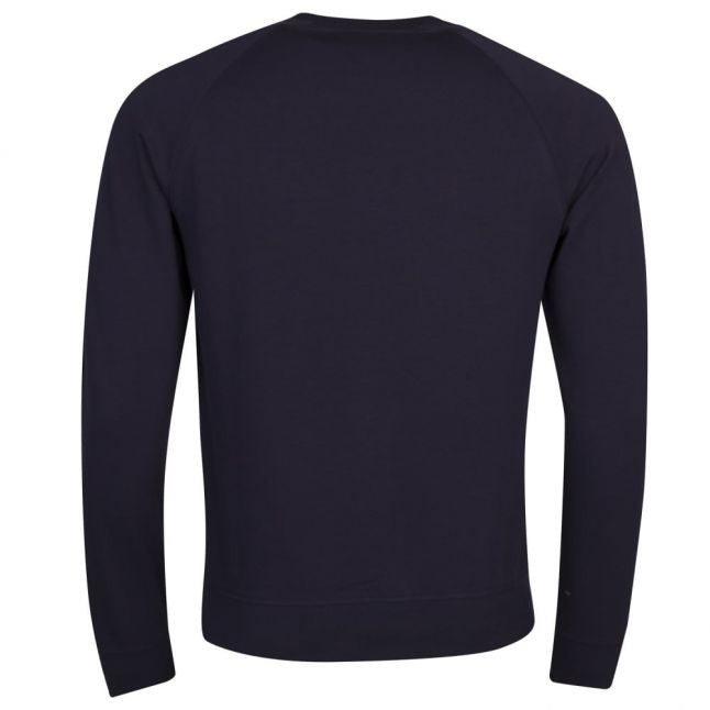 Mens Navy Embossed Eagle Sweat Top